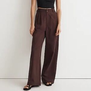 MADEWELL Harlow wide leg pants chocolate raisin 0